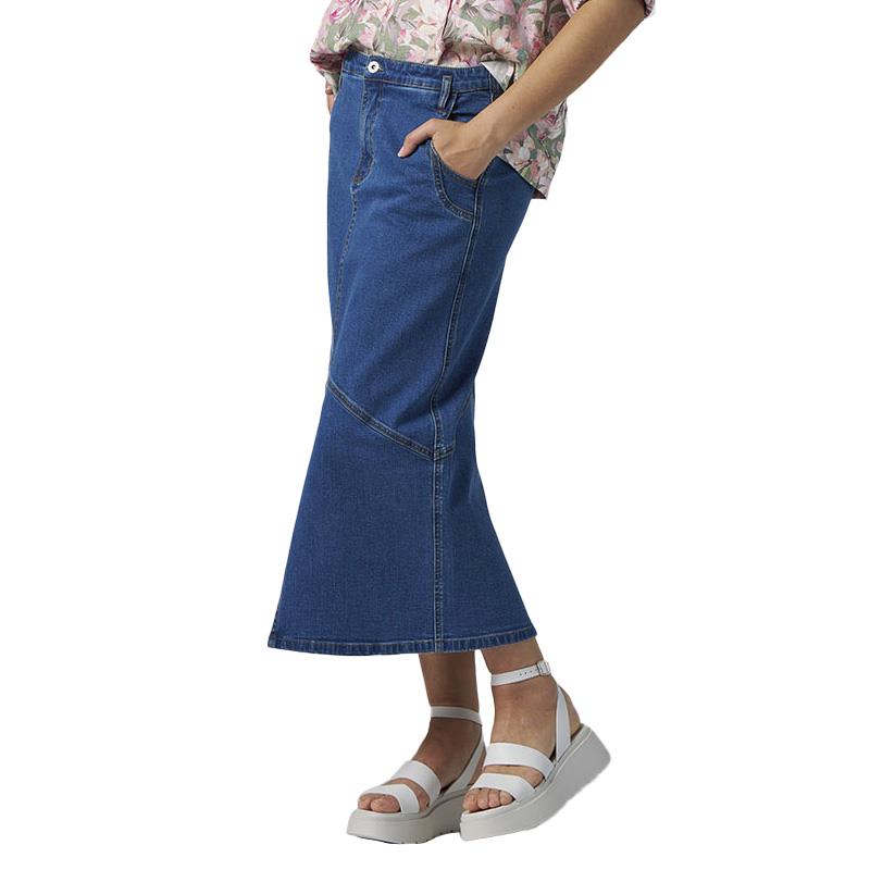 Madly Sweetly Moto Denim Skirt